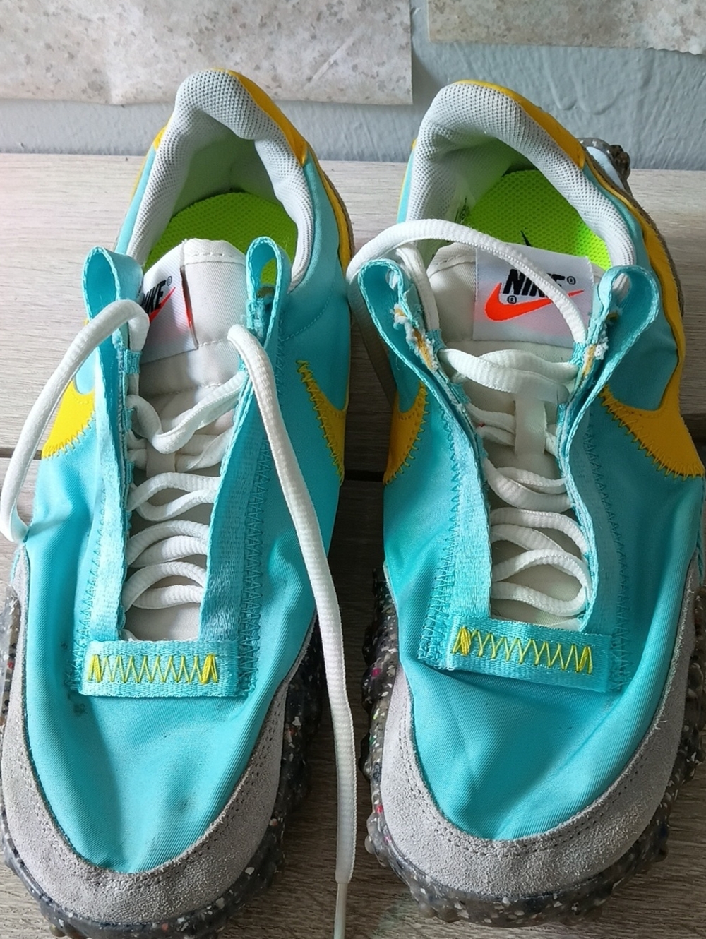 Nike Turquoise & Yellow Athletic Sneakers